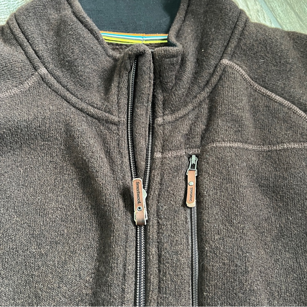 Smartwool Wool Blend Echo Lake Zip Up Vest, Brown, Men’s Size XXL - Picture 2 of 10